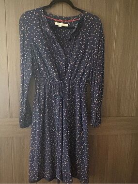 BODEN Floral Long Sleeve Wrap Dress